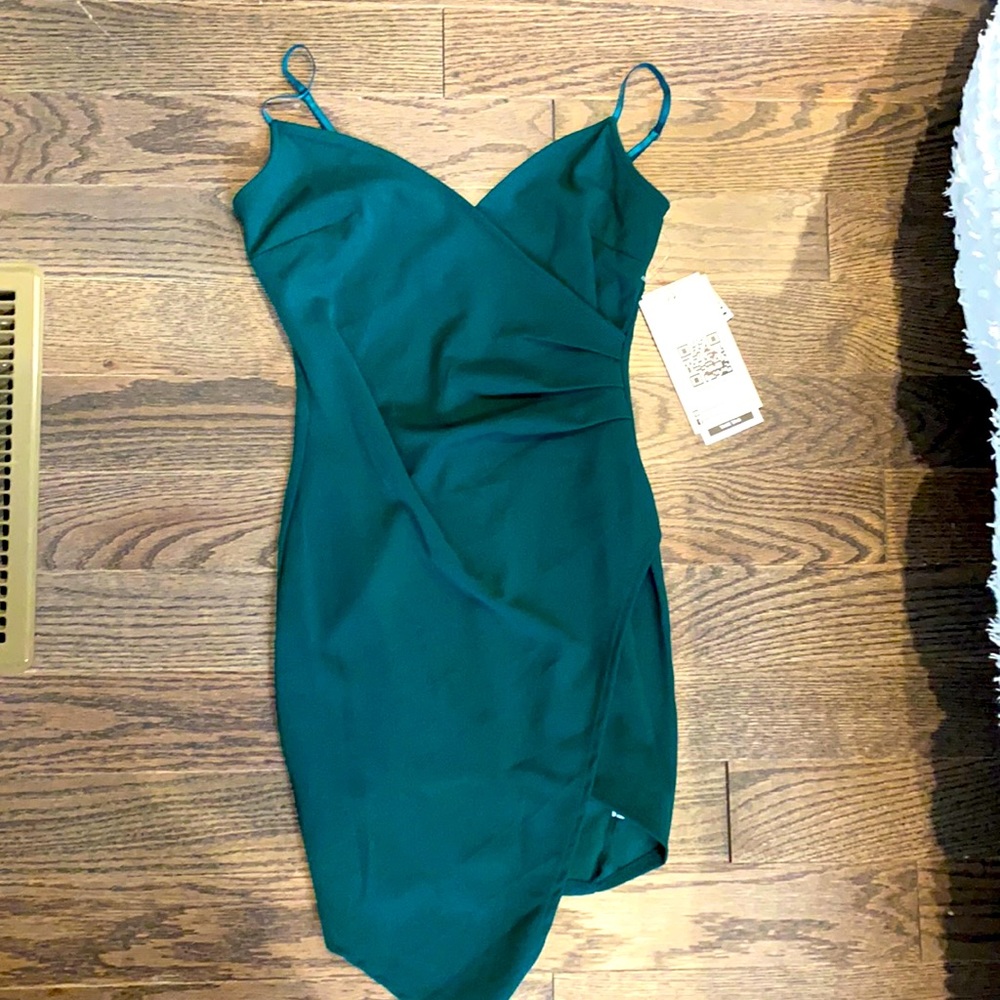 Green cocktail dress